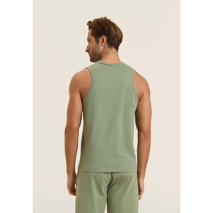 Canotta in cotone con retro vogatore e logo FREDDY