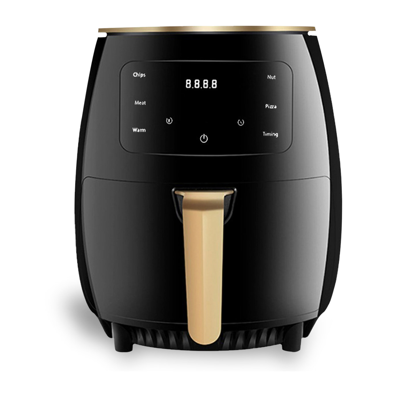 Friggitrice ad aria 6L, 1400W. Pannello touch, programmi di cottura e modalità manuali, griglia antiaderente.