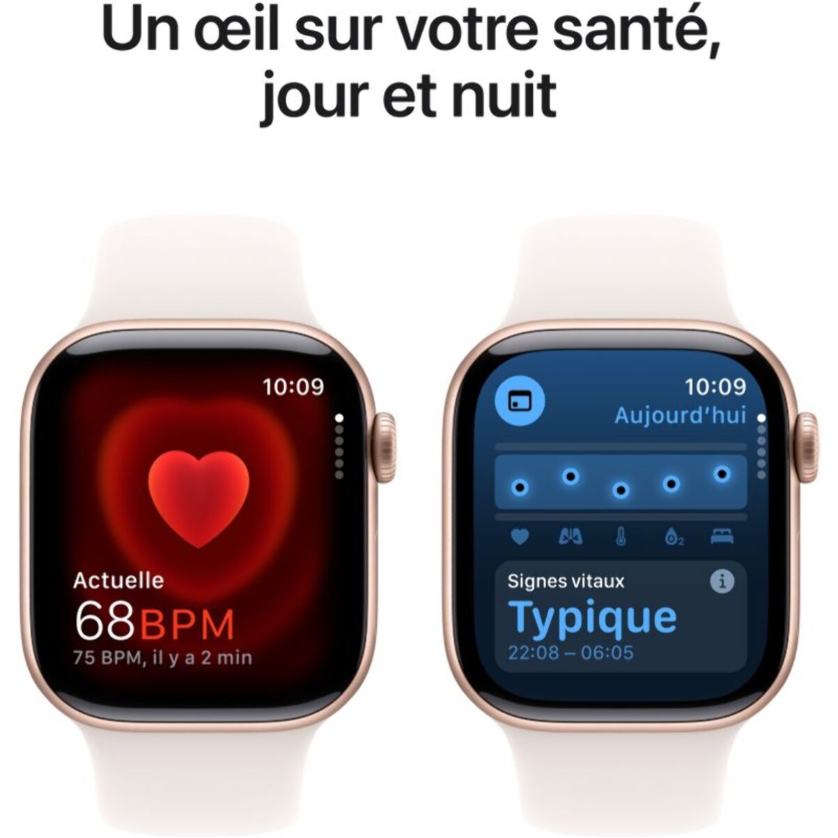 Montre connectée APPLE WATCH Serie 10 46mm Alu/Or Rose M/L Cellular