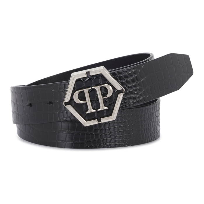PHILIPP PLEIN Leather Belt Cocco