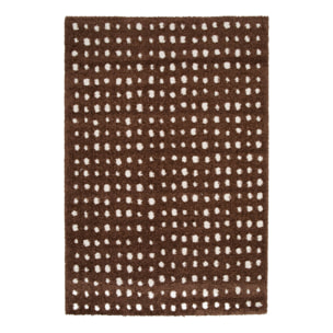 Tapis intérieur à pois marron et crème ENO