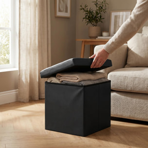 Pouf contenitore in PVC - NERO