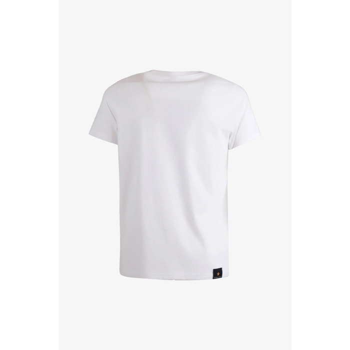 T-shirt Esercito bianca in cotone uomo