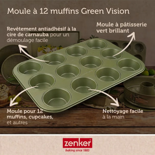 Moule à muffins 12 empreintes 38 x 26 cm Zenker Green Vision