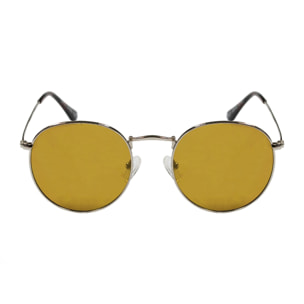 Gafas de sol OCEAN TOKYO - Plateado brillante / Ámbar transparente