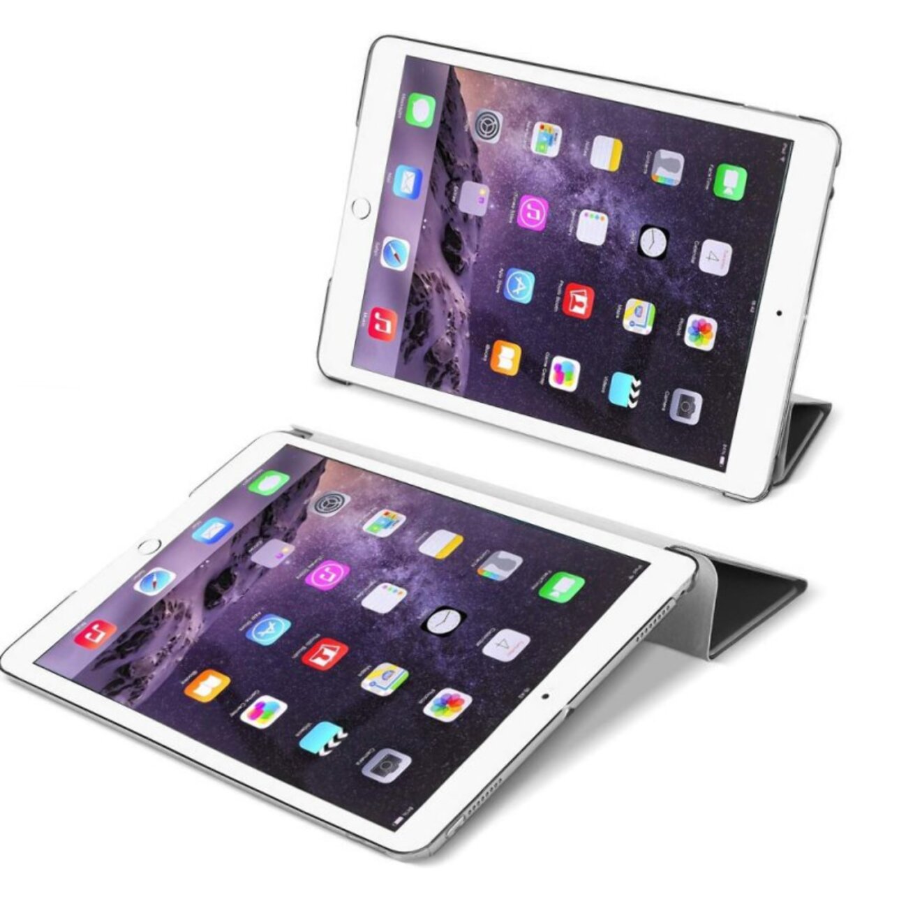 Étui Smart Cover iPad 9.7' (2017/2018) / iPad Air (2013/2014) / iPad Pro 9.7' (2016) Argent à Rabat avec Support