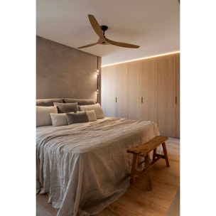 MOREA L Ventilateur marron clair DC