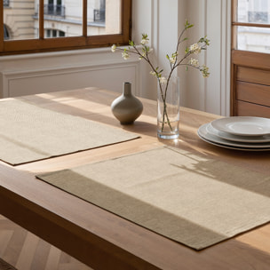 Pack de dos manteles individuales INDRA BEIGE