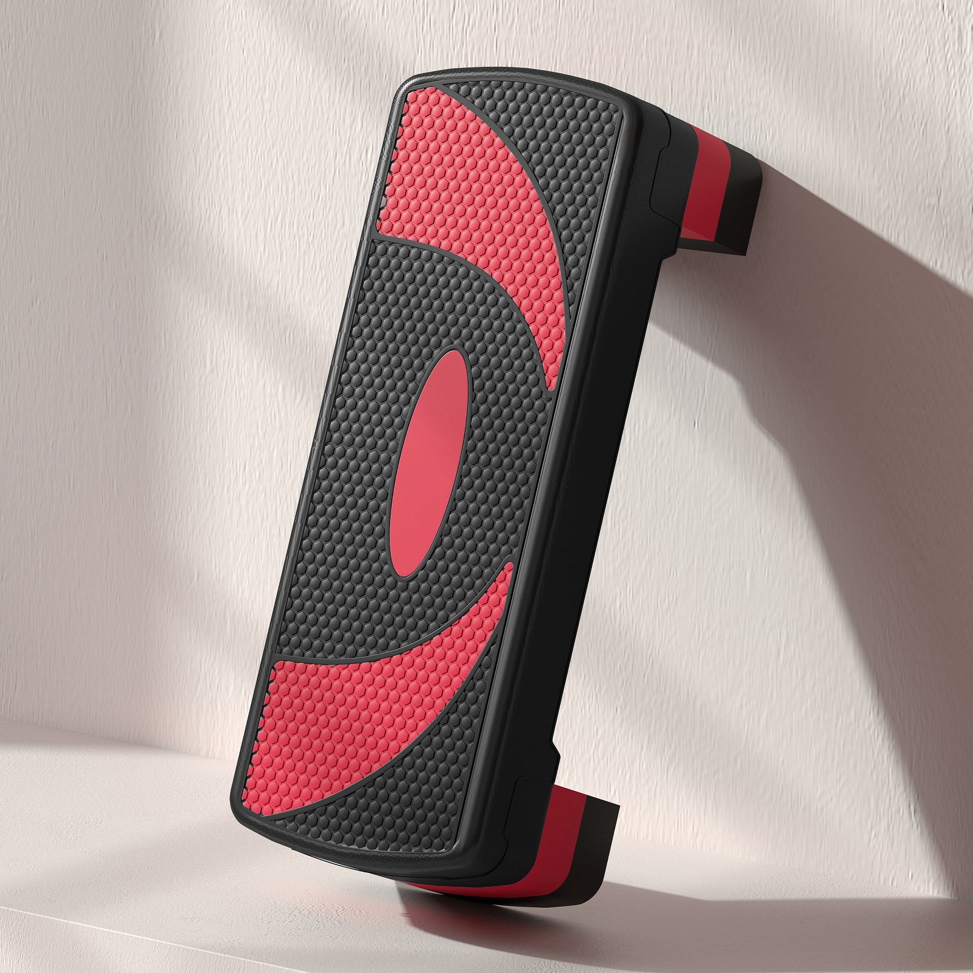 Step de Aeróbic, Step para Fitness Antideslizante con Altura Regulable 3 Niveles de 10/15/20 cm, Tabla Plataforma Stepper para Ejercicio en Casa Gimnasia, Carga 150 kg 80x31x20 cm, Rojo