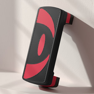 Step de Aeróbic, Step para Fitness Antideslizante con Altura Regulable 3 Niveles de 10/15/20 cm, Tabla Plataforma Stepper para Ejercicio en Casa Gimnasia, Carga 150 kg 80x31x20 cm, Rojo