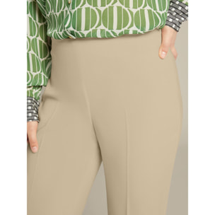 Elena Mirò - Pantaloni in cady color ''greige'' - Beige