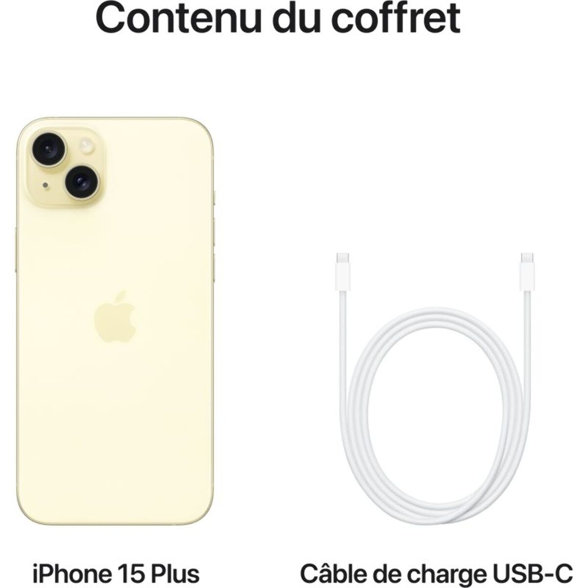 Smartphone APPLE iPhone 15 Plus Jaune 256Go 5G