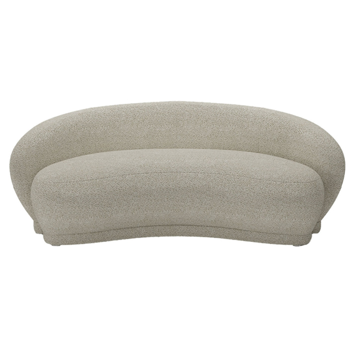 Canapé 3-4 places en tissu bouclette beige
