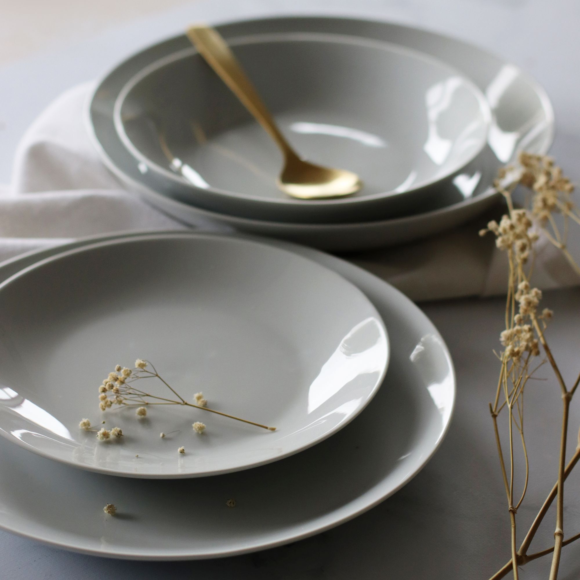 Lot de 6 assiettes à dessert en porcelaine blanche 21cm  METROPOLITAN