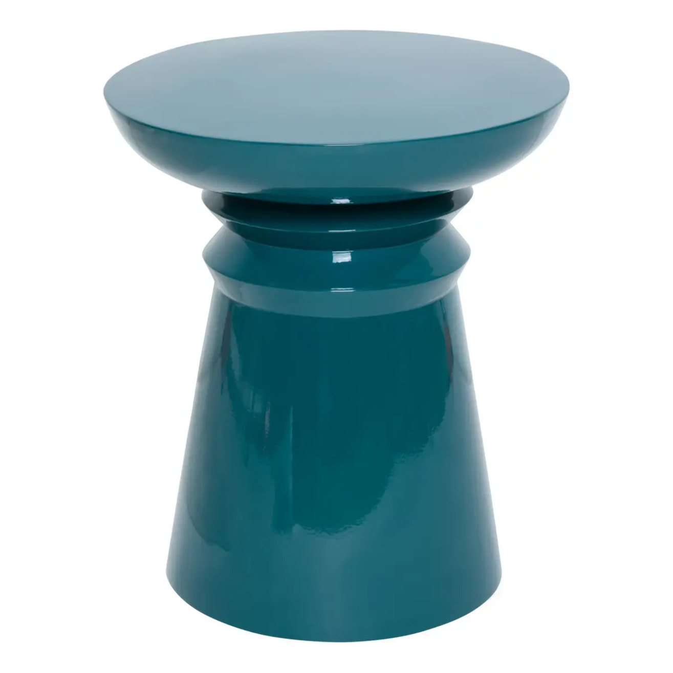 Table d'appoint Jaya ronde D.38cm bleu
