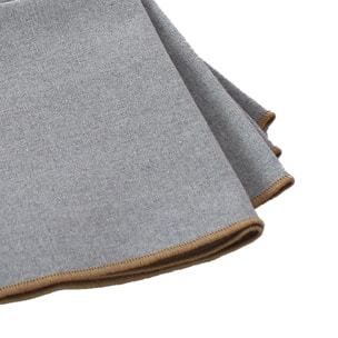 Serviette de table unie et bourdonnée - Gris