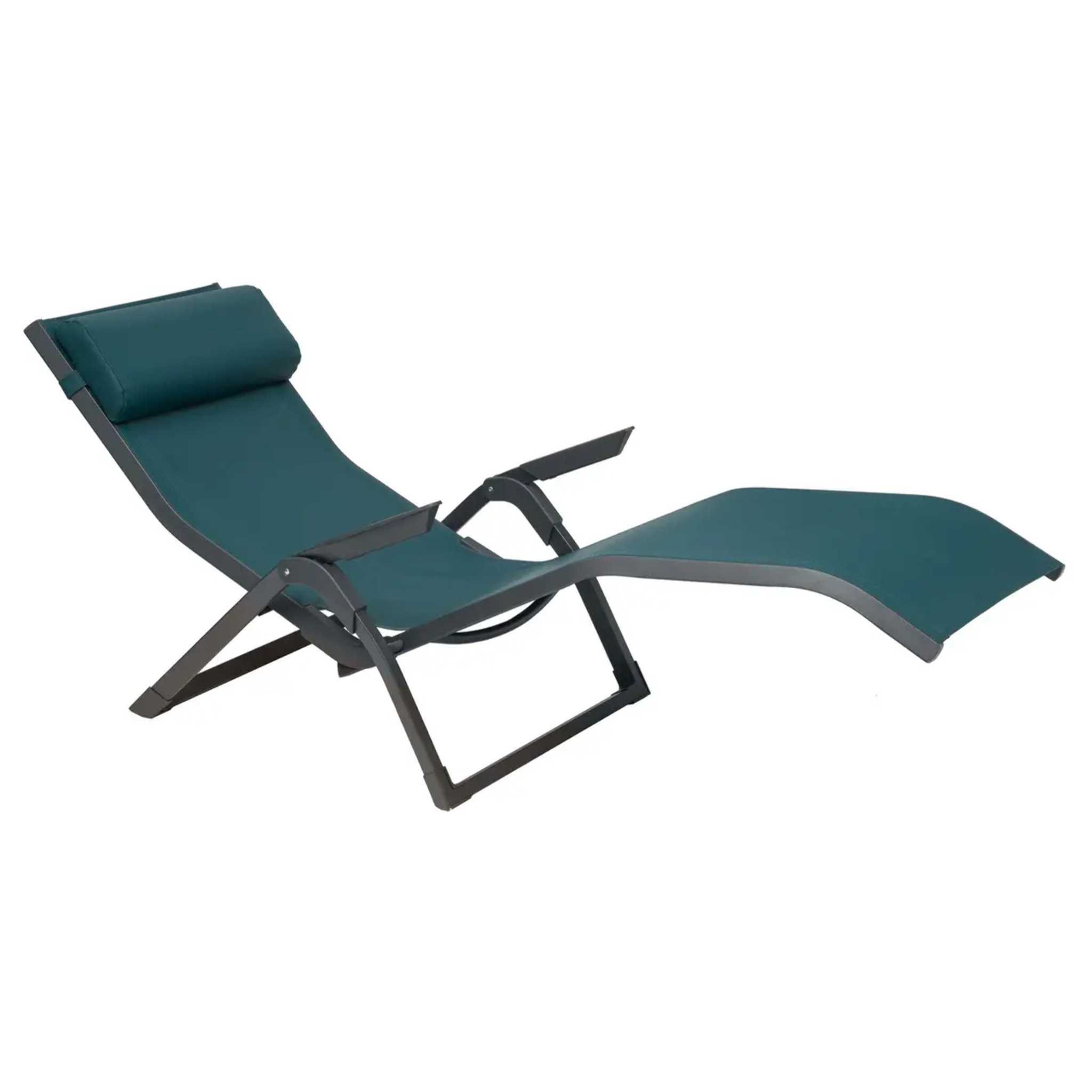 Transat "Decima" bleu canard & graphite aluminium traité époxy en texaline