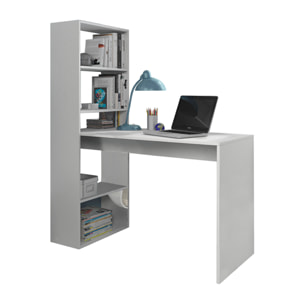Mesa Escritorio Con Estanteria 144x120x53 Cm Blanco Artik