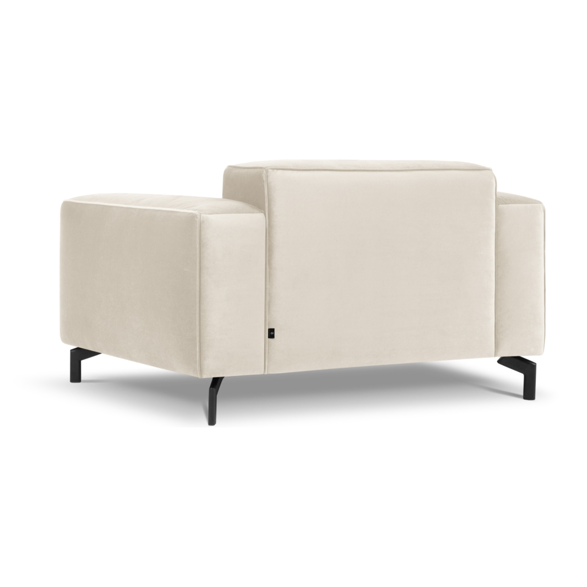 Fauteuil xl "Paradis" en velours beige clair