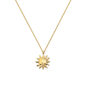 Collar Sun Light Acero Baño Oro