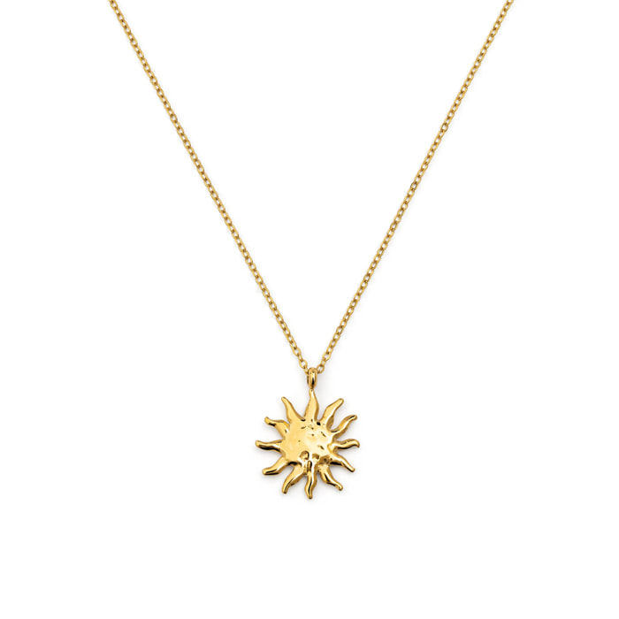 Collar Sun Light Acero Baño Oro