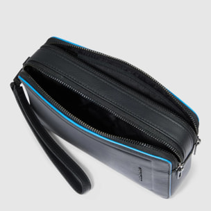 Piquadro Pochette in pelle a due scomparti con polsiera rimovibile