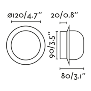 MAY Aplique/plafón negra