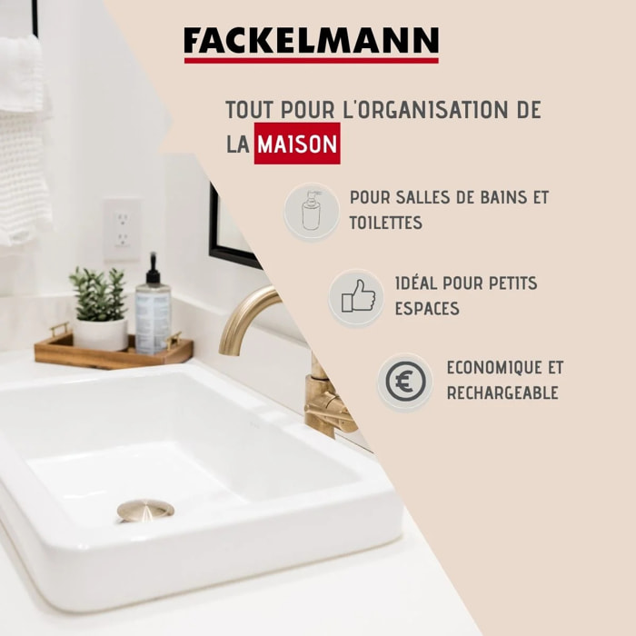 Porte savon en inox pratique et élégant lot de 2 dimensions 20,5 x 5,5 cm robuste et fonctionnel Fackelmann Tecno