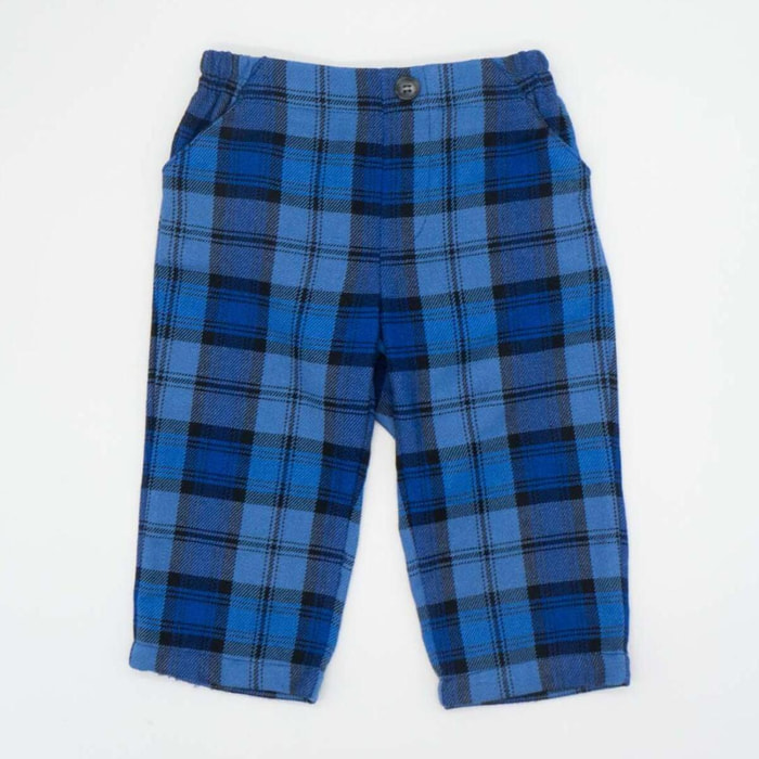 Pantalón de cuadros azul