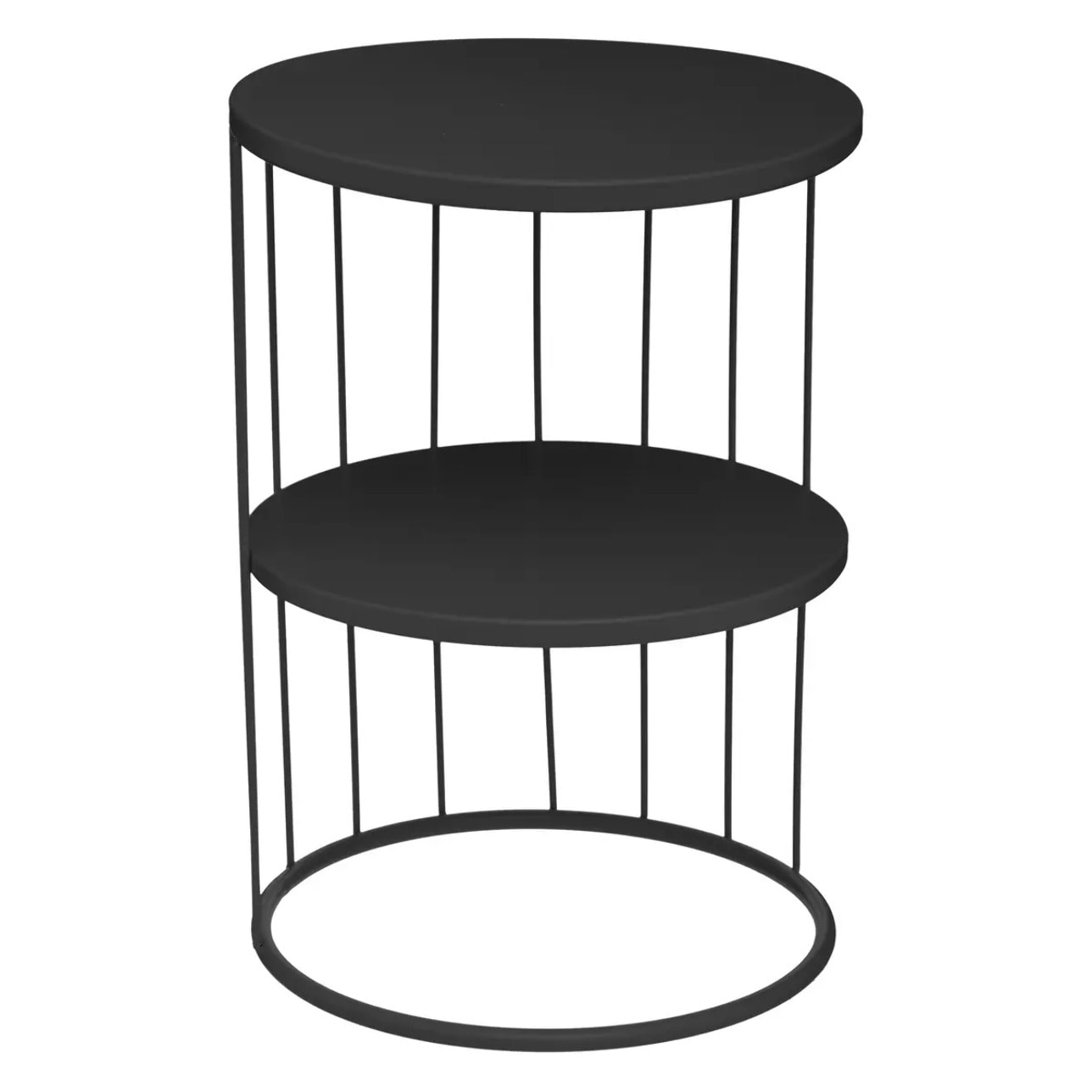 Table d'appoint "Kobu" noir D36cm