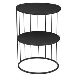 Table d'appoint "Kobu" noir D36cm