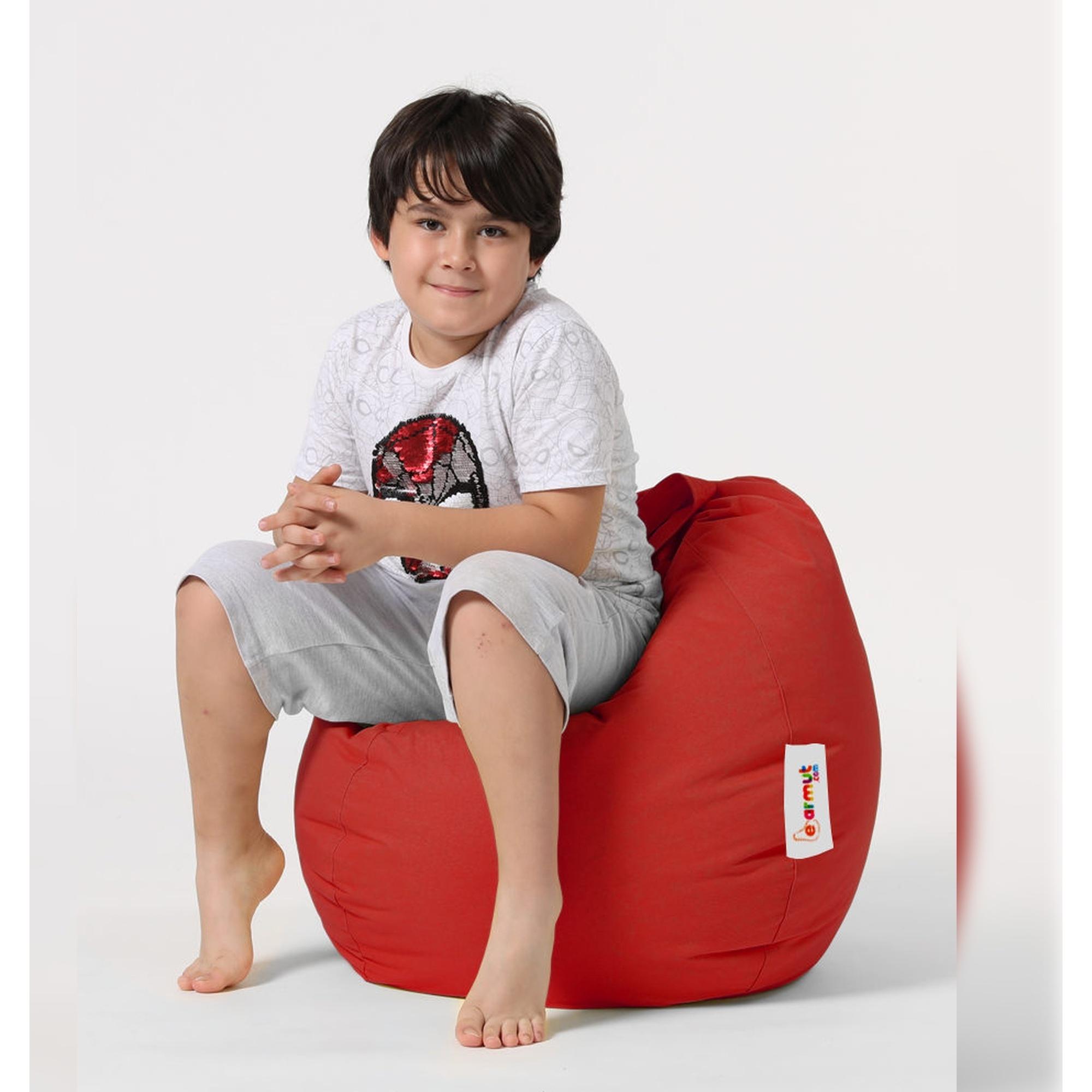 Sillón-puf para niños para exteriores rojo