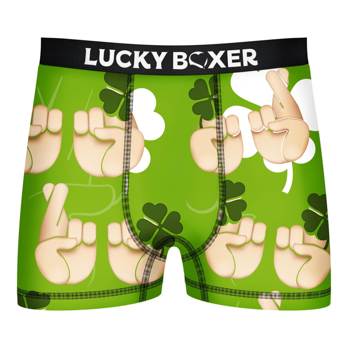 Calzoncillos Lucky Boxer en color verde para hombre