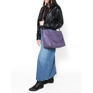 Borsa a spalla da Donna Lorena in Vera Pelle Made in Italy 26x39x13 cm