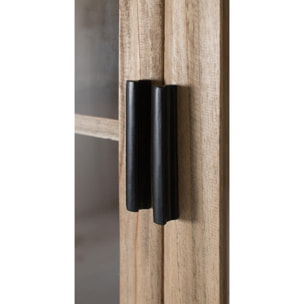 Vitrina de Madera de Mindi 120 Cm Estilo Contemporáneo - Escandinavo