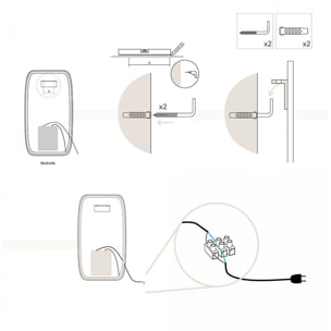 Miroir de salle de bain Ovale led Alday