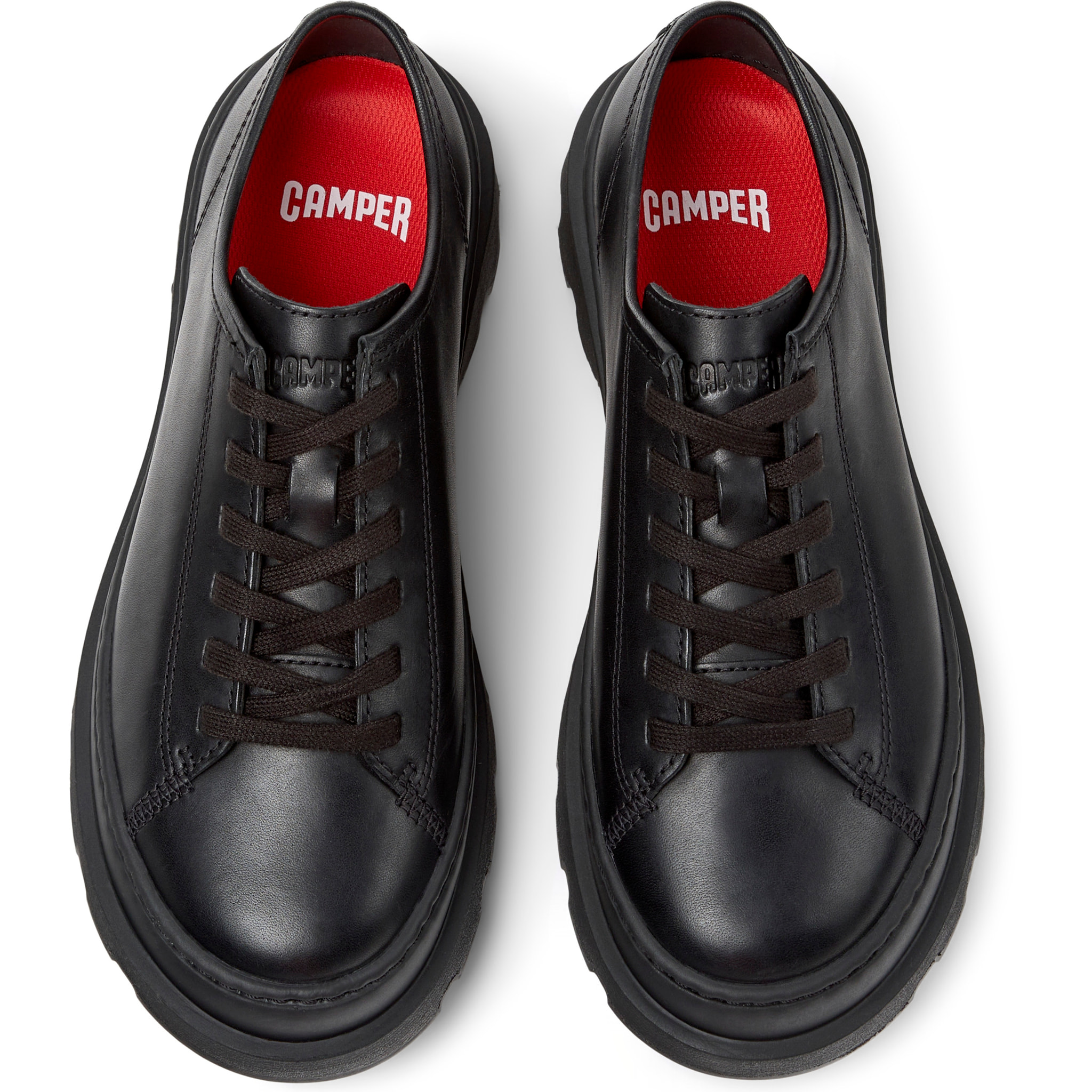 Zapatos de cordones - CAMPER Brutus+ - Negro - Cuero liso