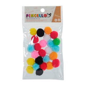 Set di 25 palline artigianali 2 cm.