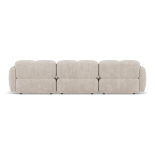 Grace - canapé modulable 3 places en velours texturé - Beige