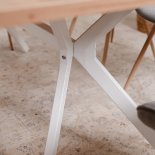 Table à manger en bois 6 à 8 personnes LEO