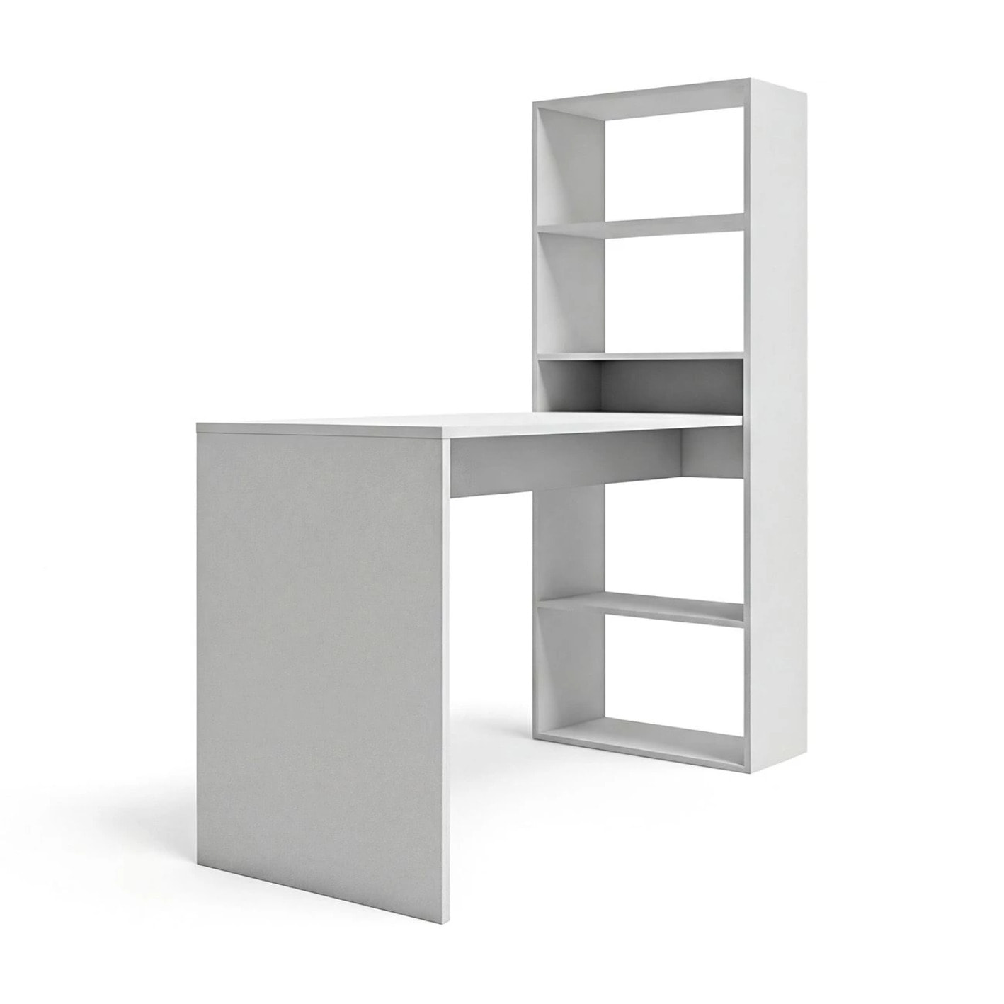 Mesa de escritorio con estantería en blanco artik 120x50 cm Cosmic Blanco Artik (Blanco Mate)