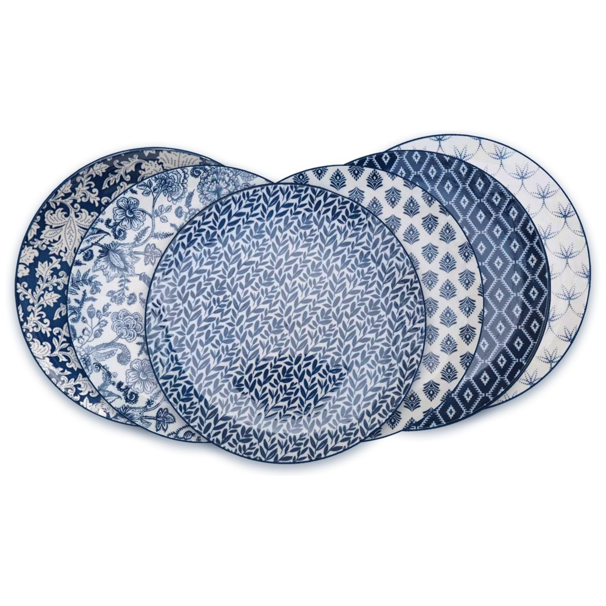 Lot de 6 grandes assiettes, MAJORELLE