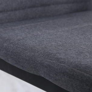 Lot de 4 chaises de salle à manger design tissu gris