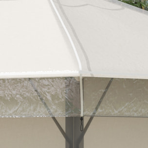 Cubierta Protectora para Gazebo 3x3 m Cubierta Impermeable para Pérgola Toldo Carpa Funda Protectora Protección contra la Intemperie Transparente