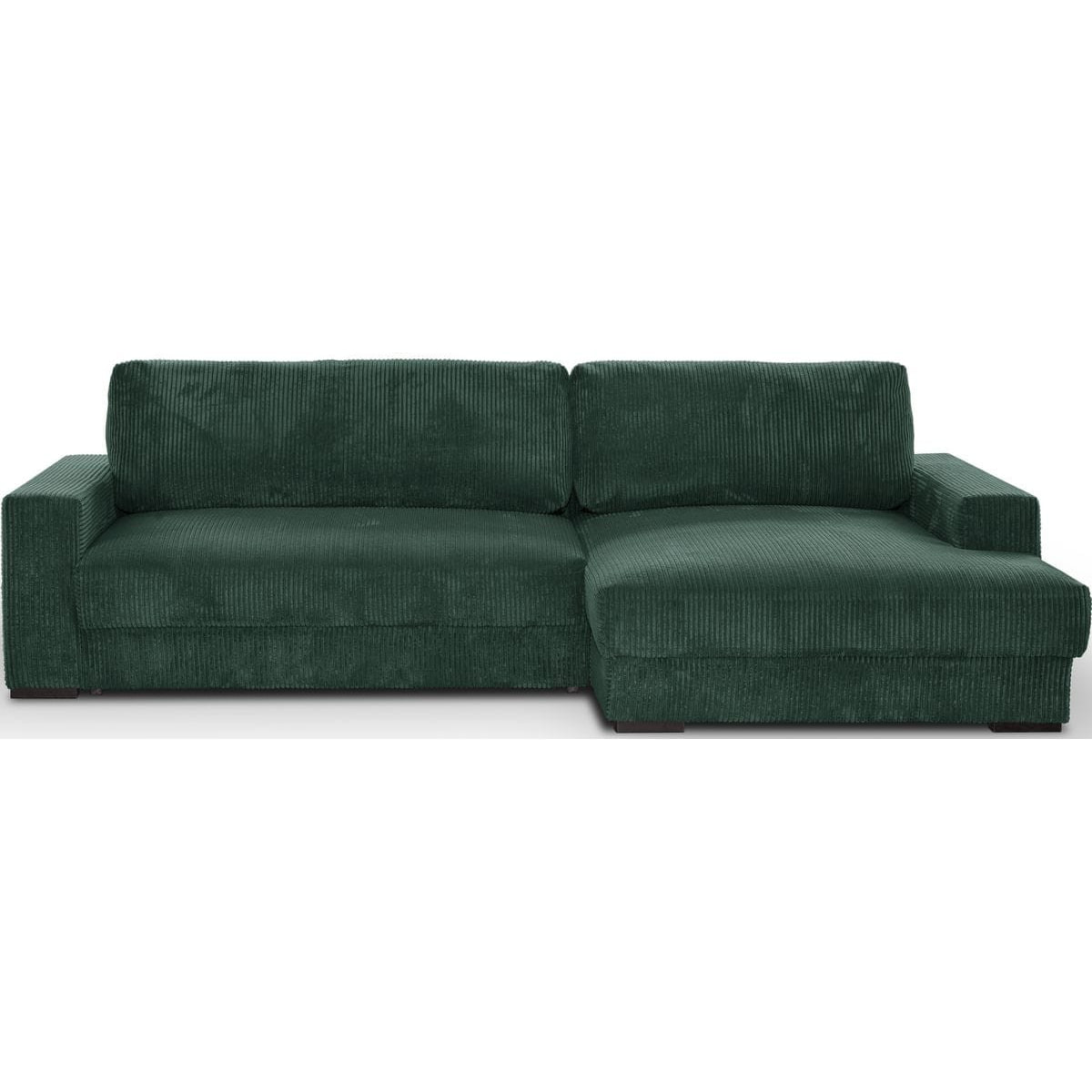 Canapé d'angle droit convertible 3 places en velours côtelé - ARTY