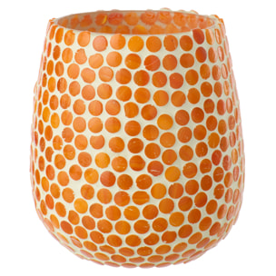 J-Line Chandelier Mosaïque - verre - orange - large