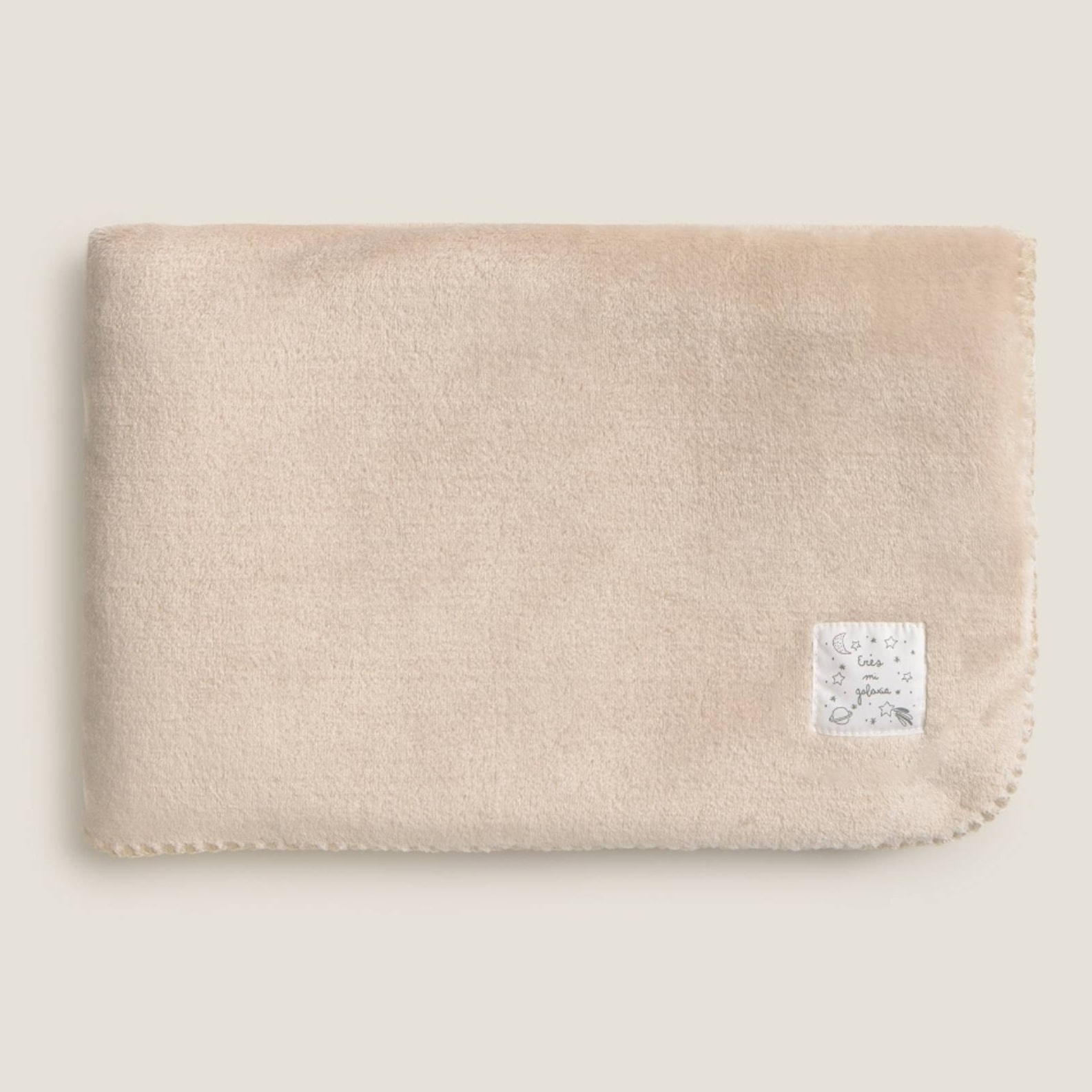 Mantita polar de tacto suave Gali color marron beige Poliéster