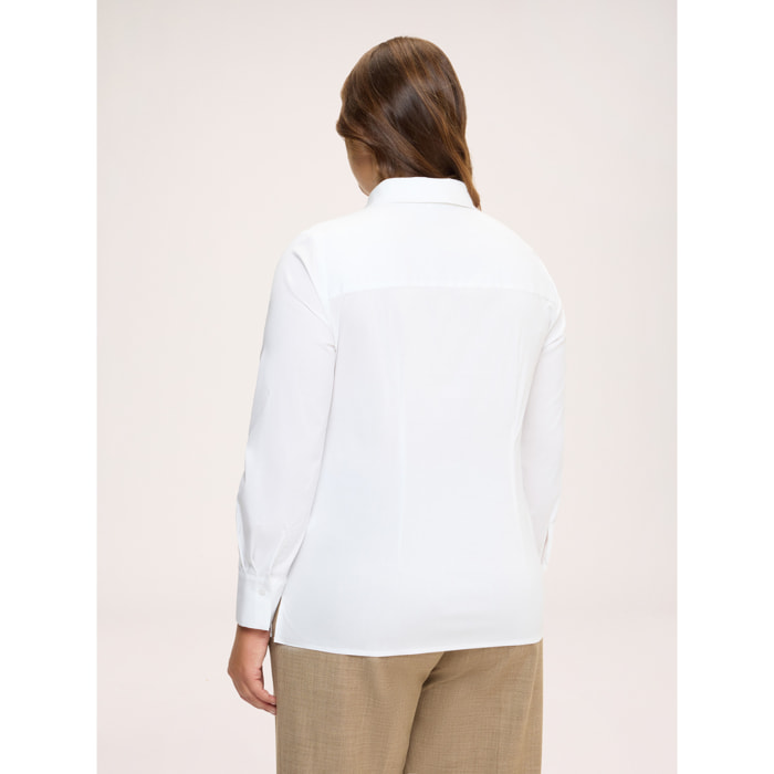 Fiorella Rubino - Camicia con cravatta rimovibile - Bianco