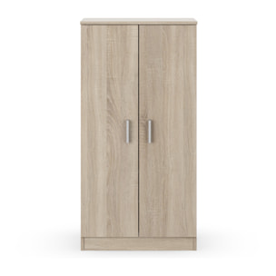 Armadio Mobiletto Portascarpe Bridge Scarpiera in Legno 7 Ripiani e 2 Ante Ingresso Corridioio Arredo Casa Design Minimal 108 x 55 x 36 cm Rovere