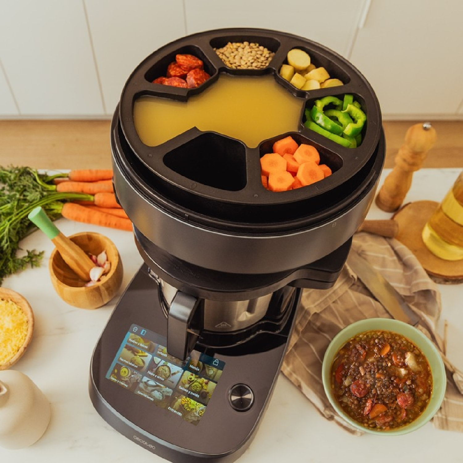 Robot de Cocina Multifunción con Dispensador de Alimentos Mambo CooKing Unique.